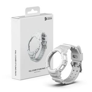 삼성 정품 갤럭시 워치4 워치5 44mm 풀커버 스트랩 스타일링팩 화이트 / GP-TOR915SAAWK