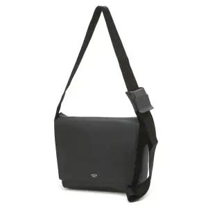 [헤지스](광주신세계)[HASSENGER] 블랙 솔리드 로고장식 사피아노 메신저백 HJBA5E770BK