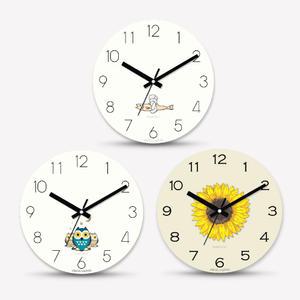 해피아워 액막이 명태 행운의 부엉이 일편단심 해바라기 집들이 개업식 선물용 무소음 벽시계