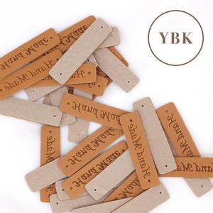 동대문단추왕 뜨개 목도리 가방 DIY 인조가죽 흘림체 핸드메이드라벨 30개