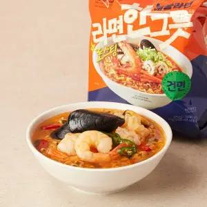 노브랜드 라면한그릇 건면 해물맛 94g*4개