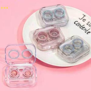 랜즈케이스 콘택트 하드 렌즈 집게 흡착봉 세척통포함 4컬러