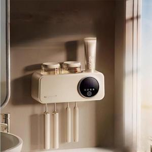 가정용 칫솔살균기 벽걸이 세균 소독기 2컵 케어 건조기 걸이 크림화이트