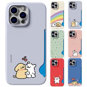 갤럭시S25 S24 S23 S22 S21 카드 수납 케이스 몰티즈 귀엽티즈 카드 슬림 하드 케이스