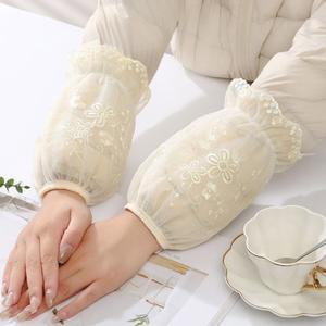 여성 3컬러 사무실 작업용 여름 시스루 짧은 팔토시