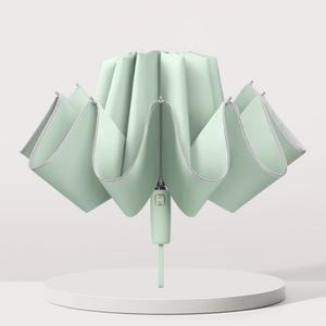 접이식 거꾸로 3단 자동우산 자외선차단 야광테두리 휴대용 양우산 5color