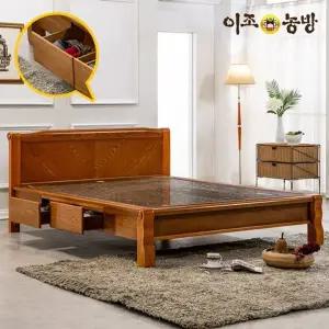 [이조농방][협탁증정]이조농방 칠보석판재 엘100 서랍형 퀸침대