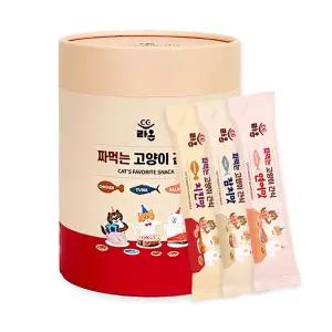 네네린도 라온 짜먹는 고양이 간식 츄르 14g x 60p 참치 연어 치킨