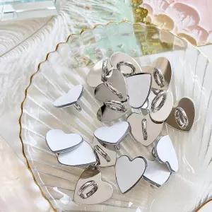 [1개]20mm 부착 홀더 하트 실버 9-227 핸드폰고리 키링부자재