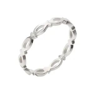 엘리아 92.5 실버 링 행운 물고기 애끼 새끼 손가락 은 반지