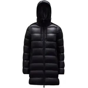 [명품] 1B20000 53052 999 SUYEN 수엔 로고 패치 후드 롱 패딩 블랙 여성 자켓