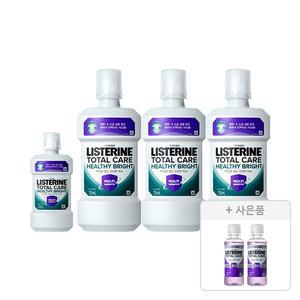 리스테린 헬씨 브라이트 750ml, 3개+250ml, 1개+증정(토탈케어 마일드  마일드 100ml, 2개)