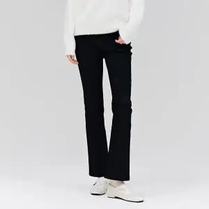 [하프클럽/체이스컬트]여성 본딩 블랙 히든밴딩 부츠컷 데님팬츠-DFZG2352D03