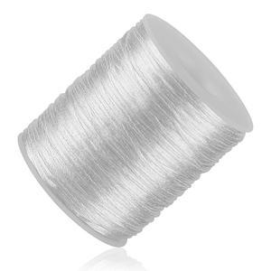 케이블릭 화이트 나일론 스트링 코드 - 1MM 100야드 땋은 장식용 스트링, 팔찌 제작용 트위니 실, 공예용 목걸이 주얼리 실 클레이 비드 코드, 마크라임 비딩