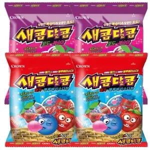 새콤달콤 200g 딸기블루베리소다 (2개)+포도복숭아(2개)