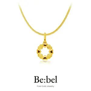 순금목걸이 7.5g 24k 여자 하트링 팬던트 비벨