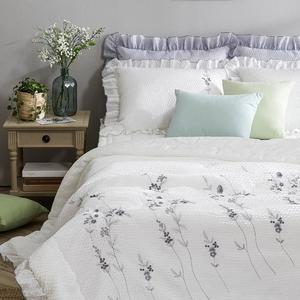 [루다인] 국내생산! 전사이즈 균일가 자수 인견리플 여름 침구 3종세트 (SS/Q/K/SK)