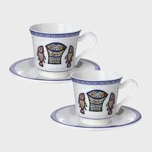 한국도자기 오병이어 커피잔 세트 2(4)p (2인조)