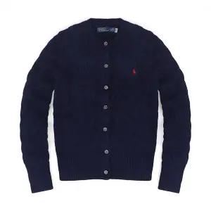 폴로 랄프로렌 우먼즈 케이블 니트 코튼 크루넥 가디건 네이비 (PO-CD1)