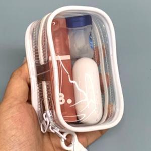 립밤 투명 파우치 화이트 지퍼식 핸드크림 틴트 키링