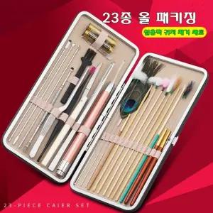 23종 귀청소기 세트 (색상 랜덤 발송)/스프링 점착 카메라 선물 키트 정리 전동 동물 내시경 진동