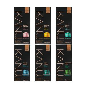 카누 바리스타 전용 캡슐커피 10캡슐 6종세트(9.5g 대용량)