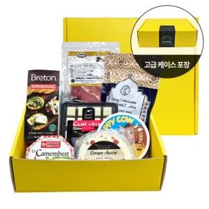 와인 안주 플래터 선물세트 2호   고급 치즈 4종 크래커 하몽 슬라이스 만수르 간식 대추야자)