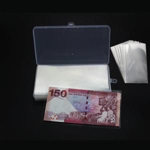 다용도 화폐 지폐 보관 수납 투명 사각 플라스틱 케이스 비닐속지 100장