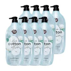 애경 샤워메이트 프레시 클린코튼 바디워시 1.2kg 8개 샤워