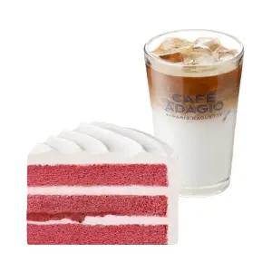 [파리바게뜨] 마이 딸기조각세트(마이넘버원 딸기생크림 조각케이크+아이스 카페라떼 1잔)