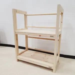 이앤위즈 DIY 타워 우드렉 2단 600 원목 다용도 선반 우드렉 진열장 원목진열장 원목2단선반