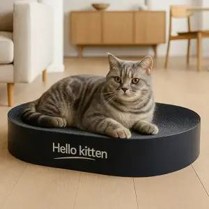 헬로키튼 프리미엄 고양이 스크래쳐 소파 블랙 1개 60cm