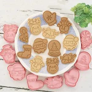 크리스마스 성탄 쿠키만들기 쿠키스템프 8종셋트/모양틀/모형틀/제과/제빵/홈베이킹/과자틀/찍기/커터/쿠키