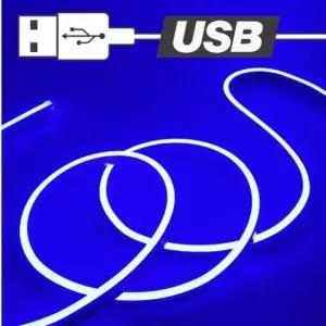 USB전원 실리콘 면발광 무드등 LED바 블루 100cm LED바 자동차LED바 차량용LED바 면발광LED바