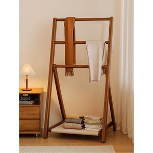 낮은 사다리행거 옷걸이 우드 스탠드 사다리 행거 원목
