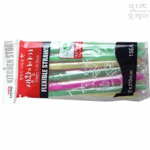 2ndok 버블티빨대 12mm 개별포장 주름빨대