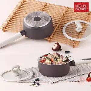 쿠킨 쿠키라떼 IH 세라믹코팅 편수 냄비 18cm 인덕션 전기레인지 하이라이트 가스레인지 모든열원 사용가능