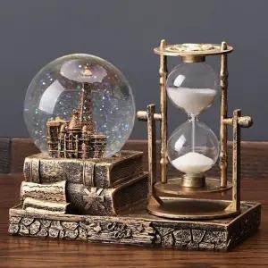 레트로 모래시계 인테리어 디자인 크리스탈 앤틱 조명 장식품