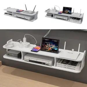 [QNV49Z6C_58]무타공 티비 셋톱박스 선반 수납함 소형 2칸