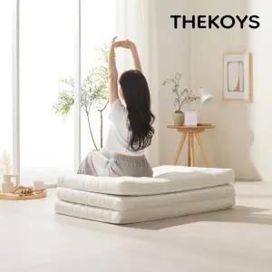더코이즈 3단 접이식 천연라텍스 매트리스 토퍼 바닥매트 S SS Q K