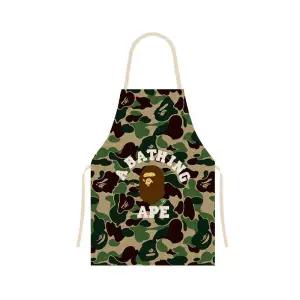 일본 만화 성격 Bape Ape People 부엌 리넨 앞치마 집 식용  방지 새로운 하이 엔드