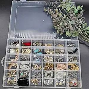 다용도 플라스틱 비즈 보관함 36구 투명 쥬얼리통 플라스틱 쥬얼리정리함 약통 쥬얼리통