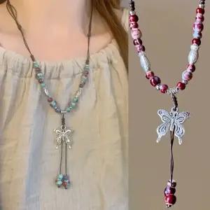 네이블 모리룩 오리엔탈 나비 물고기 목걸이