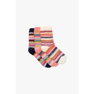 갤러리아 25FW [PAUL SMITH]여성 글리터 스트라이프 삭스 3PACK 5725340102