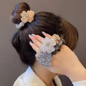 여성 짱짱한 헤어 머리끈 큐빅 네잎크로버 헤어끈 머리끈세트 곱창밴드