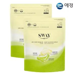스웨이 식기세척기 액체 캡슐세제 52입 X 2개 (그린자몽)