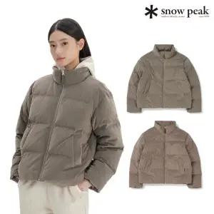 [롯데백화점]스노우피크 [최초가:299,000원] 벨벳 여성 스탠드넥 다운 자켓 캠핑룩 패딩 S24WWFDJ75_BS_L