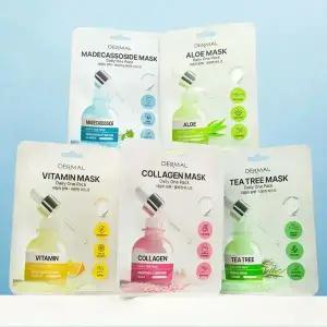 더말 원팩 앰플 세럼 마스크팩 5종 50매 (티트리/알로에/마데카소사이드/비타민/콜라겐)