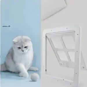 강아지안전문 고양이문 개구멍 견문 베란다 방충망 하얀색 반려동물 캣도어