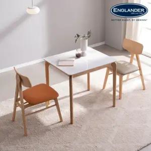 메사 아스티 통세라믹 고무나무 원목 2인용 식탁세트(의자2)